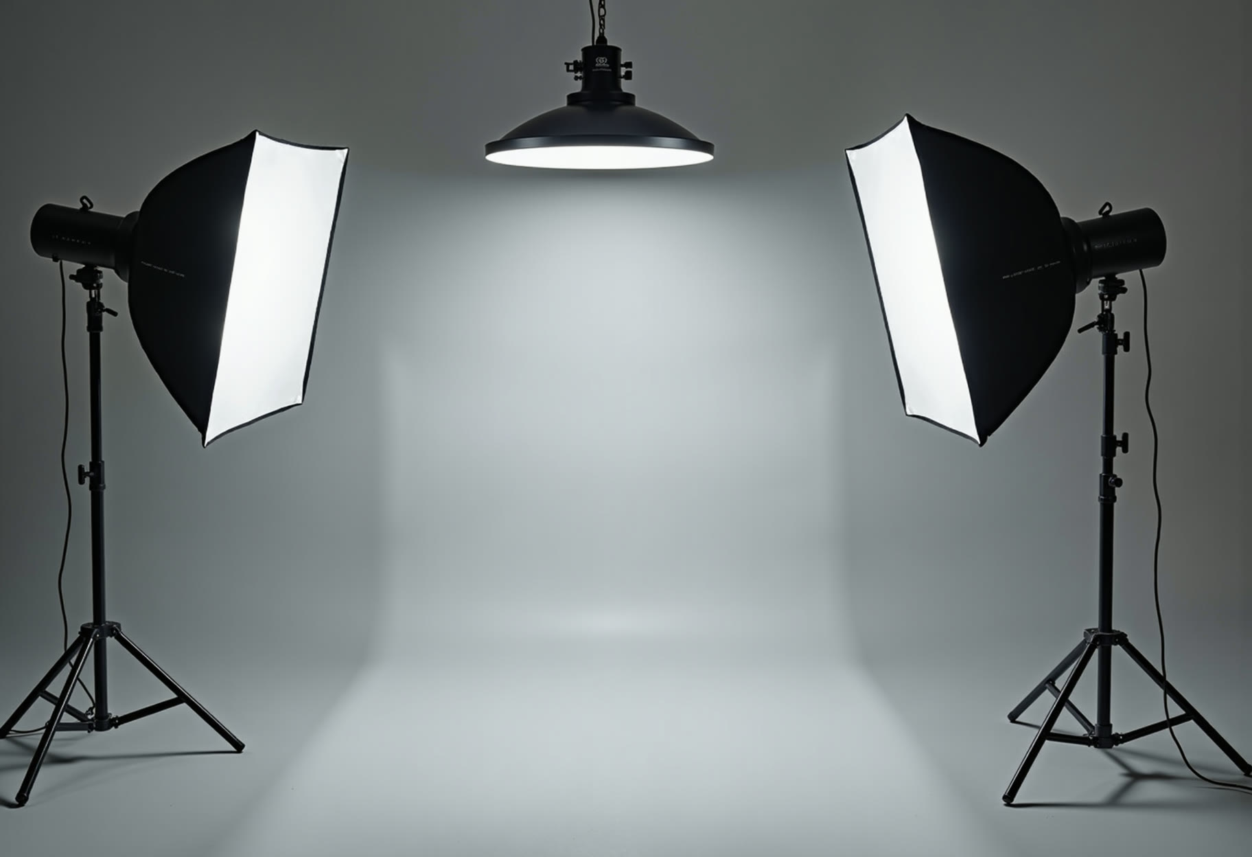 Three-light octabox setup